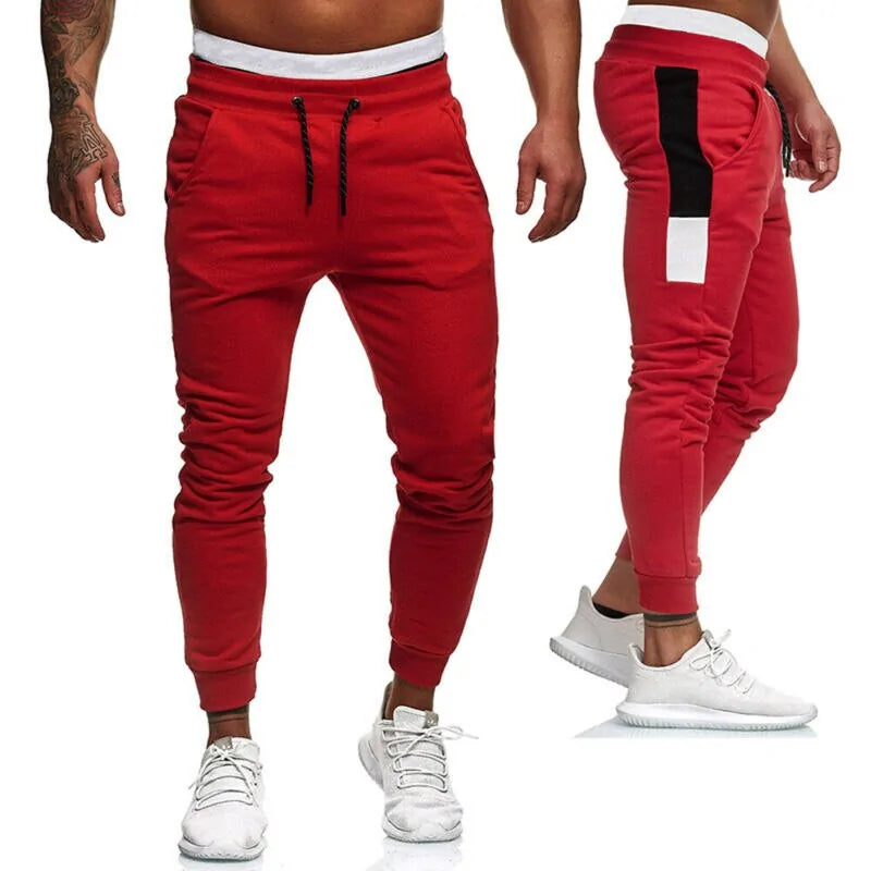 2024 New Men's Fashion Track Pants: Long Trousers for Fitness Workout