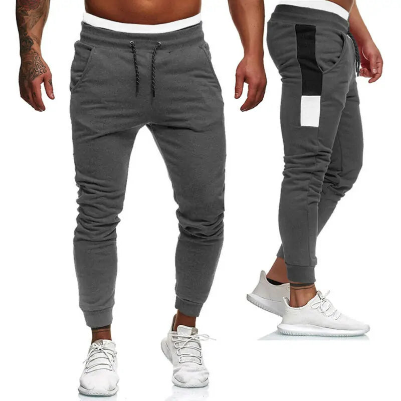 2024 New Men's Fashion Track Pants: Long Trousers for Fitness Workout